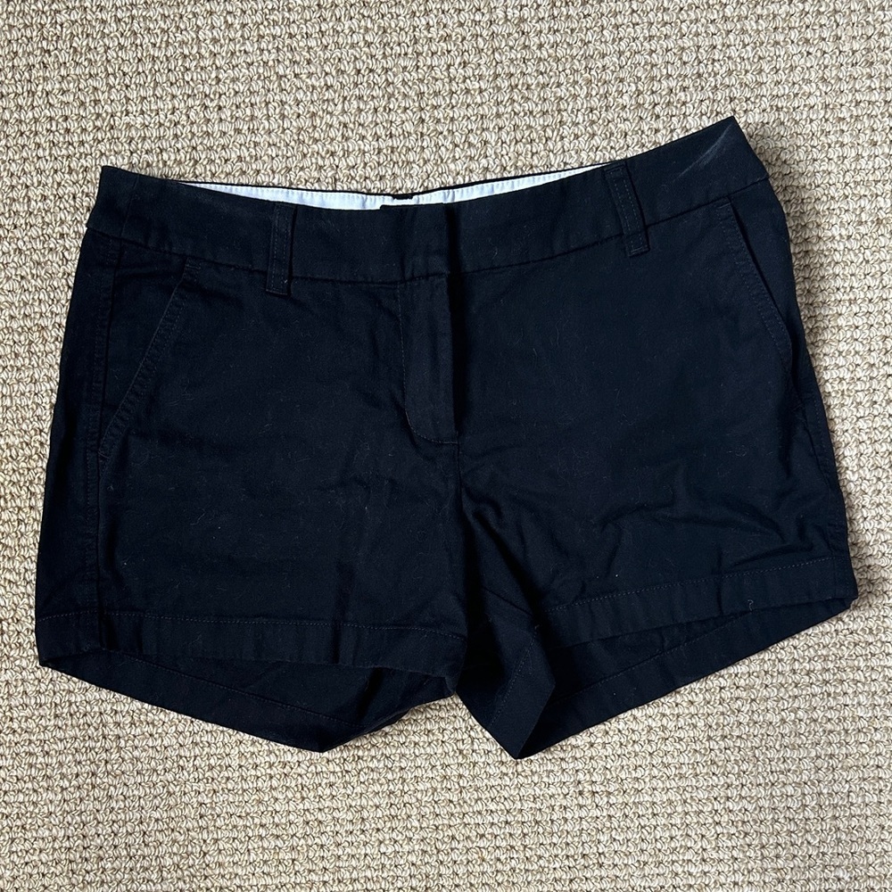 J.Crew Women’s Black Cotton Bermuda Shorts,Classic Chino Mid-Rise Casual Shorts